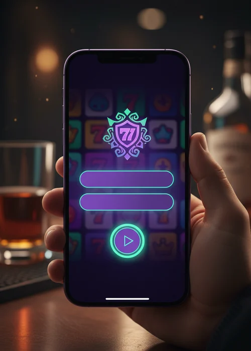 Screenshot der Login-Maske von Vulkaan Vegas mit Benutzernamen- und Passwortfeldern für sicheren Zugang zum Spielerlebnis.